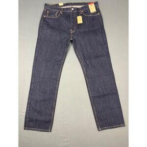 Levis 505 Jeans Mens 38x32 Blue Denim Regular Fit Straight Leg Dark Wash